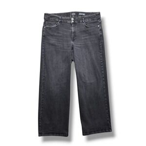 J Jill High Rise Full Leg Jeans Women Plus Size 20 Black High Rise Denim Stretch